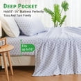 thumbnail image 4 of PC Deep Pocket Queen Sheet Set Fit Breathable Microfiber Soft Queen Size Sheet Set Hotel Style Bed Sheet Set for Women Men Flower, 4 of 9