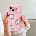 thumbnail image 1 of Fundas de teléfono con ventana deslizante 3D Sanrio Hello cat Kitty para iPhone 14 13 12 11 Pro Max XR XS MAX X contraportada, 1 of 4