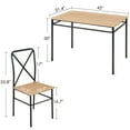 thumbnail image 3 of VECELO 5-Piece Dining Table Set with 4 Chairs, Modern Wood Kitchen Table and Metal Frame Chairs for Kitchen, Dining Room, Breakfast Nook, Black, 3 of 12