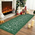 thumbnail image 3 of Christmas Rug Runner Non-Slip Winter Holiday Hallway Rug, Boho Christmas Area Rugs Festive Carpet Runner, Machine Washable Low Pile Indoor Floor Mats for Living Room、Entrance Door、Bedroom, 3 of 12