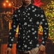 thumbnail image 2 of Camisa de manga larga con estampado navideño para hombre, top versátil informal a la moda para hombre Pompotops  oipoqjl27141, 2 of 6