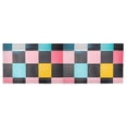 thumbnail image 6 of Yayeee Kitchen Valance Rod Pocket 54" x 18" Living Room Window Curtain, Pink Checkered Pattern, 6 of 6