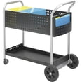 thumbnail image 2 of Safco Mail Cart, Mobile Folder Filing and Storage, Black Package Cart, 2 of 3