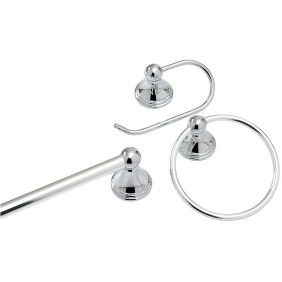 3 Piece Preston Bath Accessory Set - Chrome