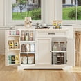thumbnail image 4 of Coffee Bar, Lofka 42" Kitchen Storage Cabinet, Sideboard Buffet Cabinet with 8 Shelves, 1 Drawer, 4 of 13