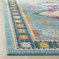 thumbnail image 3 of SAFAVIEH Madison Jessika Southwestern Bordered Area Rug, Light Blue/Fuchsia, 5'3" x 7'6", 3 of 7