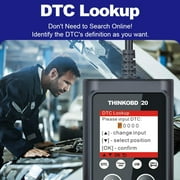 THINKCAR OBD2 Scanner, THINKOBD20 Automotive Code Reader for Check Engine Light with Live Data, DTC Lookup, Emission Test, O2 Sensor, I/M Readiness Scan Tool for OBDII Cars After 1996[Upgrade Version]