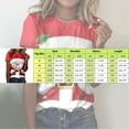 thumbnail image 3 of Tops For Women Christmas Trendy Casual Fashion Short Sleeve Funny Cute Printed Short Sleeve Festive Tees Tops, 3 of 4