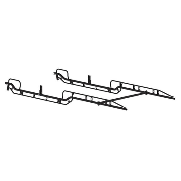 Holman Ladder Rack Side Rail 12204 Pro Rack; For Use With Pro Rack Series Ladder Rack; Powder Coated Black; Steel; Forklift Loadable