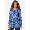 thumbnail image 2 of Roaman's Women's Plus Size Ultimate Cotton Crewneck Long Sleeve Tee, 2 of 6