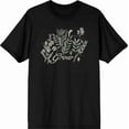 thumbnail image 3 of Grow Inspirational Vintage Botanicals Adult Black Crew Neck Short Sleeve Tee-Medium, 3 of 4