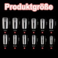 thumbnail image 2 of Extra Short Square Nail Tips, Soft Gel Tips, Pre-Buff No-File Quick Setting, Half Matte Finish For Salon &amp; Diy Use, 12 Different Sizes 0-11 (Clear), 2 of 7