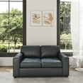 thumbnail image 6 of Roundhill Furniture Sakan Leather Upholstered 2-Piece Living Room Set, Sofa and Loveseat, Blue, 6 of 12