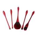 thumbnail image 2 of 5 pinceles de maquillaje Macarena Kabuki brochas de maquillaje rojo, 2 of 6