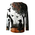 thumbnail image 5 of Raeneomay Women Tops Long Sleeve Shirts for Women Halloween Fashion Tees Casual Round Neck Loose T Shirt Halloween PrinT Shirt, 5 of 5