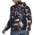 thumbnail image 3 of KLL Vintage American Deer Print Mens Hoodie Long Sleeve Casual Pullover Hooded Sweatshirt Fashion Drawstring Hoodies with Pocket-Small, 3 of 6