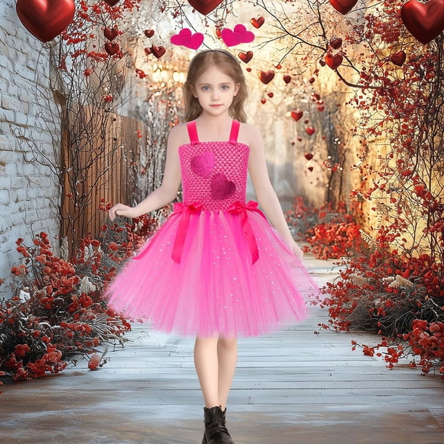 SXcggal One Carnaval pour Fille Décorations d'Anniversaire Tenue de Fête Robe Tutu Respirante Mignonne Décontractée Robe pour Fille