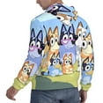 thumbnail image 4 of Lsque Bluey Pattern Casual Men's Hoodie,Hooded Sweatshirt with Kangaroo Pocket,Pullover Hoodie-Large, 4 of 8