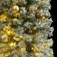 thumbnail image 2 of vidaXL Slim Christmas Tree 300 LEDs & Ball Set & Flocked Snow 270 cm, 2 of 5
