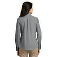 thumbnail image 2 of Port Authority Adult Female Women Plain Long Sleeves Shirt Gusty Grey Small, 2 of 4