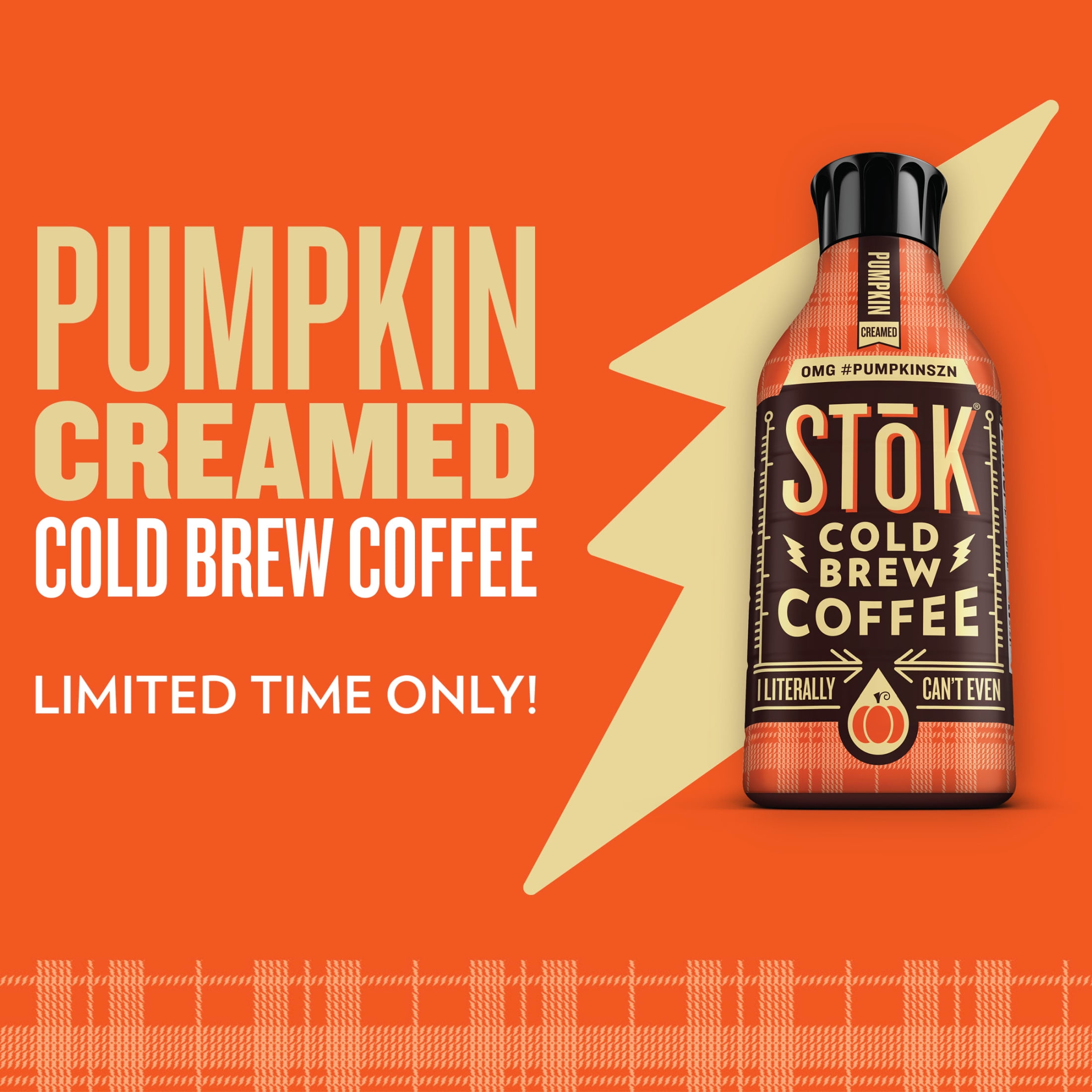 SToK Sweetened Pumpkin Creamed Ready to Drink Cold Brew Coffee Bottle, 48 fl oz