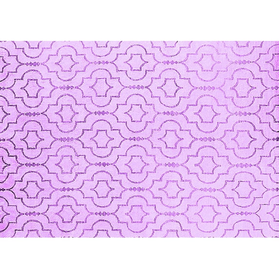 Ahgly Company Indoor Rectangle Solid Purple Modern Area Rugs, 5' x 7'