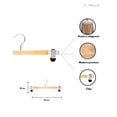 thumbnail image 3 of 10 Ganchos Para Pantalones Madera Natural Premium Ultra Resistentes, 3 of 5