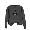 thumbnail image 2 of Fall Casual Spooky Season Pullover Sweatshirt with Cute Pumpkin Ghost Print for Women Cozy Halloween Outfit, 2 of 6