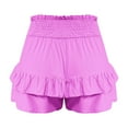 thumbnail image 7 of Charmgo Womens Shorts Casual Shorts for Women 2025 Summer High Waisted Ruffle Shorts Flowy Pleated Hem Casual Shorts Butterfly Shorts Women Summer Shorts for Women D XL, 7 of 7