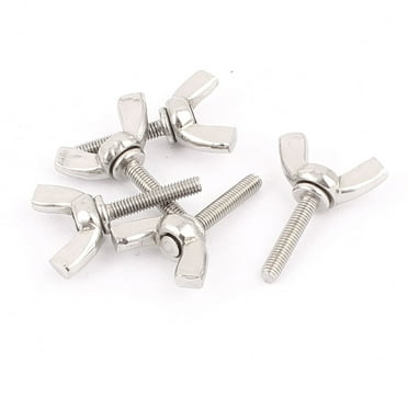 M3 Male Thread 25mm Long 304 Stainless Steel Wing Screws Bolts 5pcs