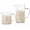 Off-White, variant on Genicook 2-Piece Borosilicate Glass Measuring Cup Set with Secure Snap Lids
