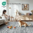 thumbnail image 4 of Reepow 5x7 Area Rugs for Living Room Washable Gray Low Pile Carpet Soft Non Slip Backing Floral Indoor Rugs for Bedroom Kitchen Home Office, 4 of 10