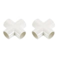 thumbnail image 1 of Conectores de 1/2", 2 piezas, codo de 4 vías, accesorio de esquina, blanco, 1 of 7