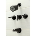 thumbnail image 2 of Kingston Brass KBX8135CML Manhattan Three-Handle Tub and Shower Faucet, Oil Rubbed Bronze, 2 of 5