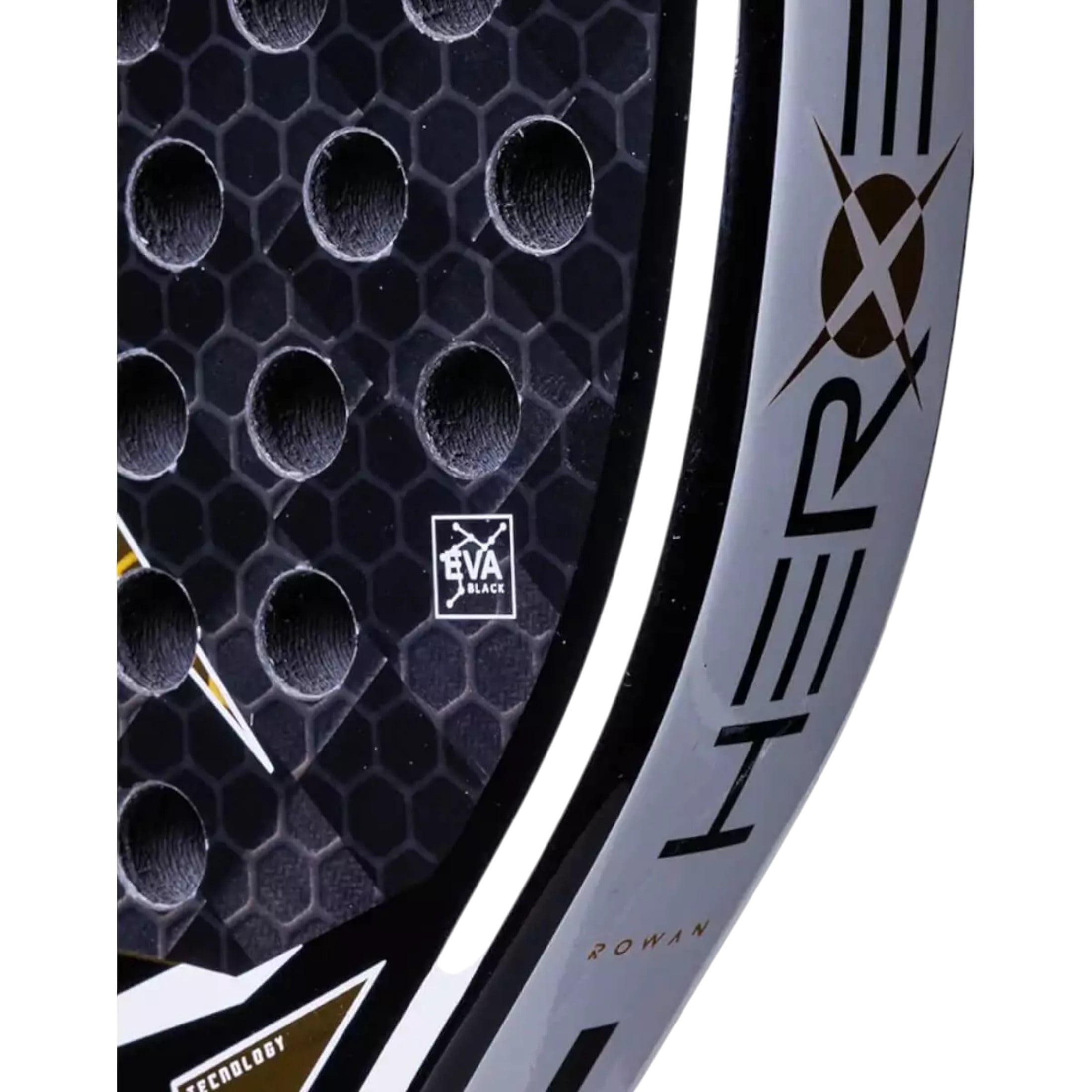 Heroe's Brand Sport ROWAN Tito Allemandi 2025 Pro Padel Racket with 18K Textream Carbon Silver Diamond Shape