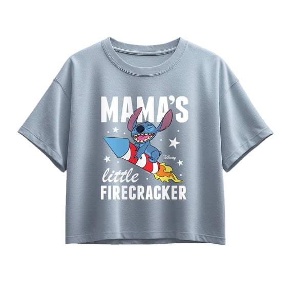Lilo & Stitch - Mama's Little Firecracker - Youth Girls Boxy T-Shirt