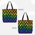 thumbnail image 2 of Disketp Dragon Scales Bolsa Tote de Lona para Mujer, Bolso de Hombro y Cruzado con Cierre de Cremallera, 2 of 7