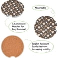 thumbnail image 2 of Coolnut Love Heart Car Coasters 2 Pack for Cup Holders, Ceramic Cork Base car Drink Coasters with Finger notches, Car Accessories for Women & Men Home Decor Gifts, 2 of 6