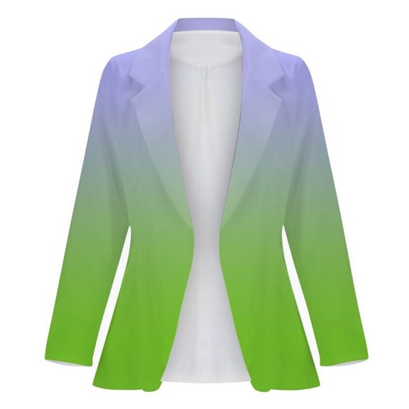 Vedolay Top Women's Casual Work Blazers Open Front Long Sleeve Fashion Slim Fit with Pockets,Green XXL