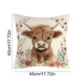 thumbnail image 4 of Throw Pillow Cover 18x18 Inch Cute Patterns Print Soft Breathable Hidden Zipper Decorative for Sofa Living Room by MPOISVA, 4 of 7
