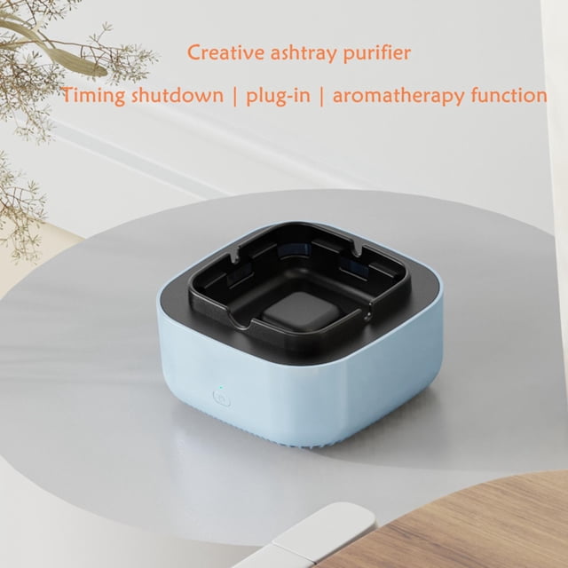 , eliminador de humo lavable, purificador de humo carga USB para coche, oficina, hogar, s de sin , Azul yotijar Cenicero sin humo