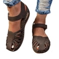 thumbnail image 2 of Closed Toe Sandals for Women 2026 Dressy Summer Wedge Sandals with Arch Support Adjustable Ankle Strap Breathable Hollow Out Orthopedic Wide Width Non-Slip Ladies Walking Shoes, 40, 2 of 9