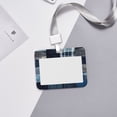 thumbnail image 6 of Susaid Indigo Patchwork Quilt Print ID Badge Holder with Double-Sided Windows Horizontal Hard Plastic Case Black Card Protector Pouch for Office School ID Credit Cards, 6 of 7