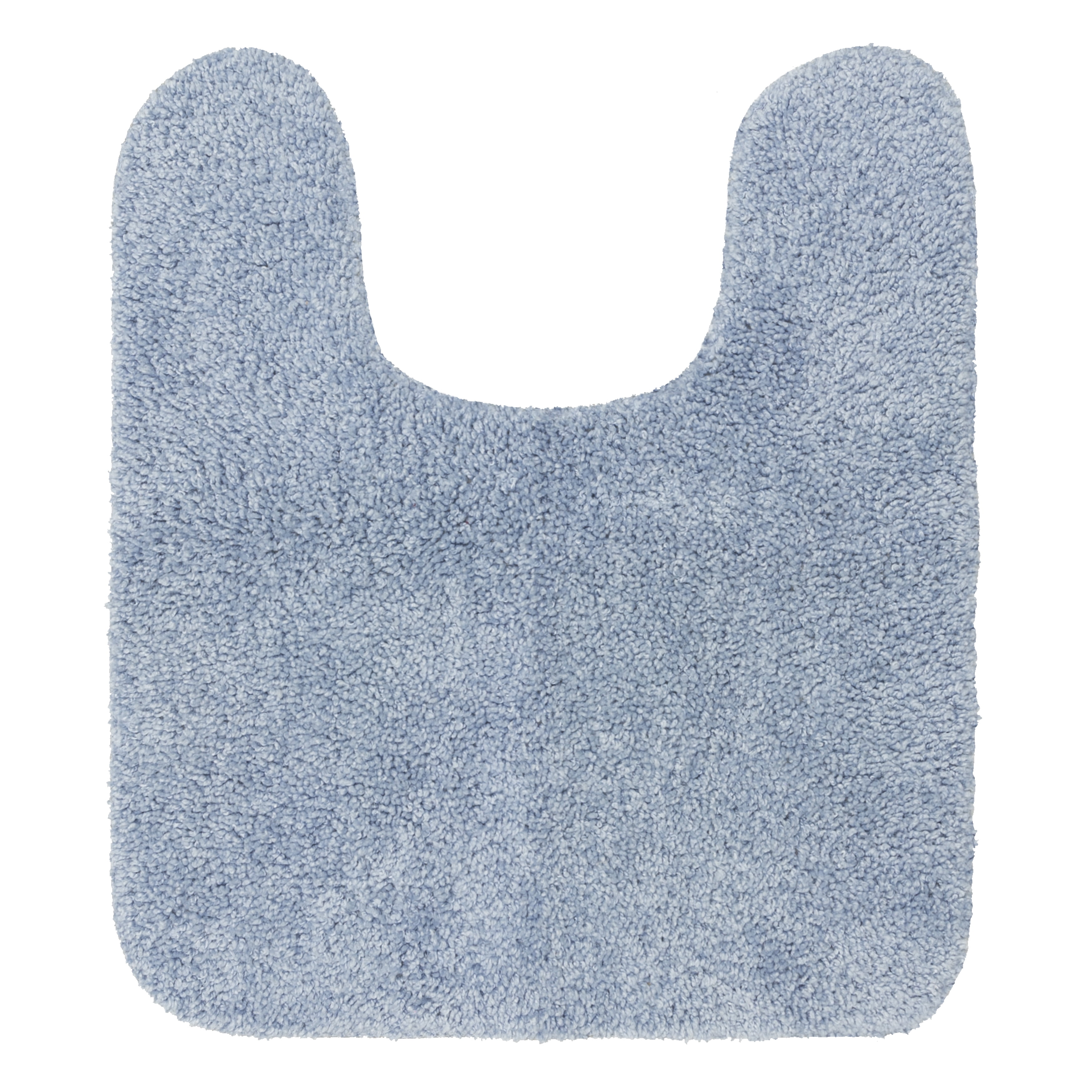Mainstays Basic Polyester Bath Rug, Blue Shell, Contour 19.5" x 32