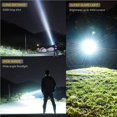 thumbnail image 4 of Linterna De Aleación De Aluminio Foco Telescópico Linterna Led Carga Usb Linterna De Trabajo Con Cinco Engranajes Rango De Tiro Lejano Para Caminatas Al Aire Libre Caminar Methold HA022389-00, 4 of 7