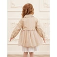 thumbnail image 6 of famuka Baby Girl Trench Coat Dress Toddlers Spring Fall Button Down Jacket with Tulle, 6 of 10