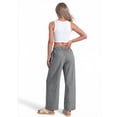 thumbnail image 6 of Sundazz Womens Gingham Pants Cotton Wide Leg Lounge Pants Cute Pajama Pants Comfy Casual Pants,Black,M, 6 of 9