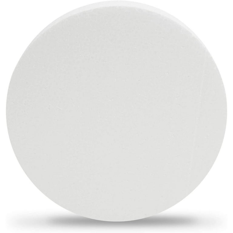 Gramco Styrofoam Round Disks Craft Supplies, 1 x 5 Diameter White, 6-Pack
