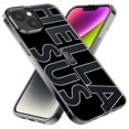 thumbnail image 2 of MUNDAZE Apple iPhone XR Shockproof Clear Hybrid Protective Phone Case Black Clear Funny Text Quote Hella Sus Cover, 2 of 5