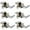 Chrome, variant on Lara Door Lever Black Passage Door Handle 6 Pack by Villar Home Designs